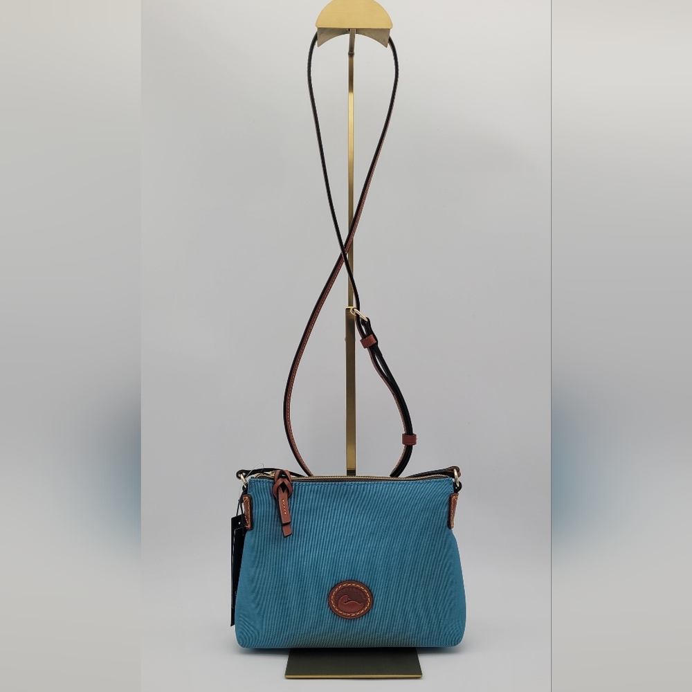 Dooney & Bourke Blue Canvas Crossbody - Picture 2 of 8